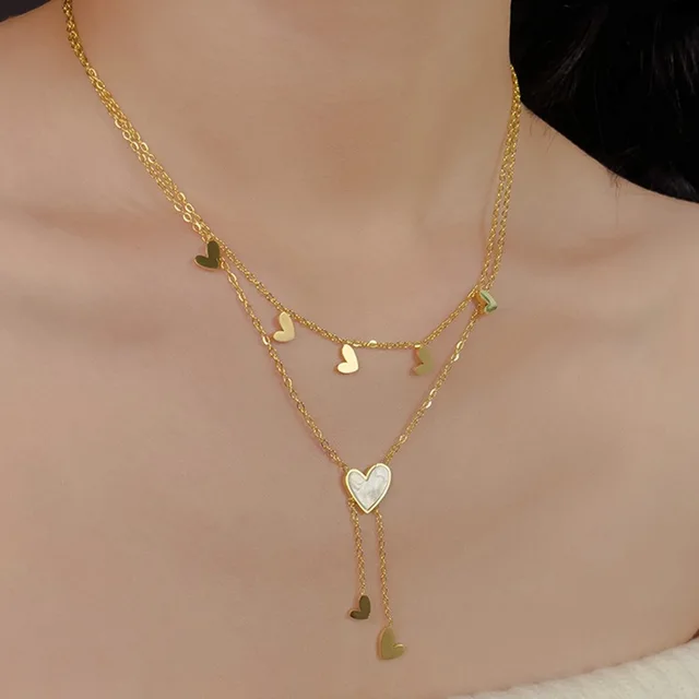 Cupid's Kiss Gold Necklace Salty