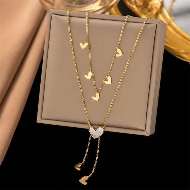 Cupid's Kiss Gold Necklace Salty