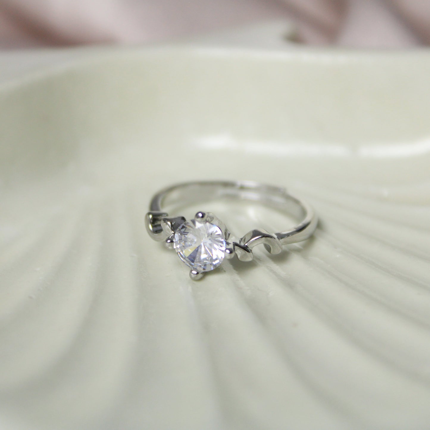 Curved Wave Silver Ring