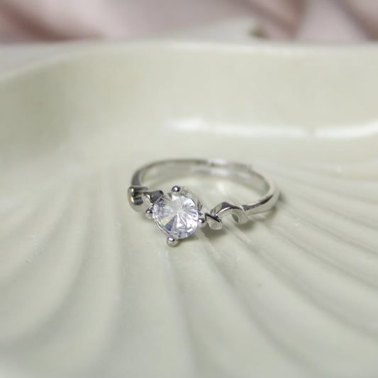 Curved Wave Silver Ring