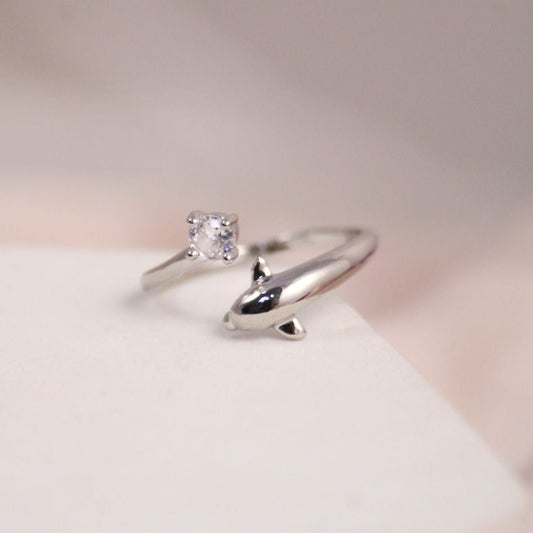 Cute Dolphine Silver Band