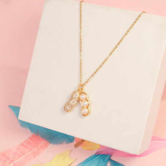 Cute Peanut Open Necklace