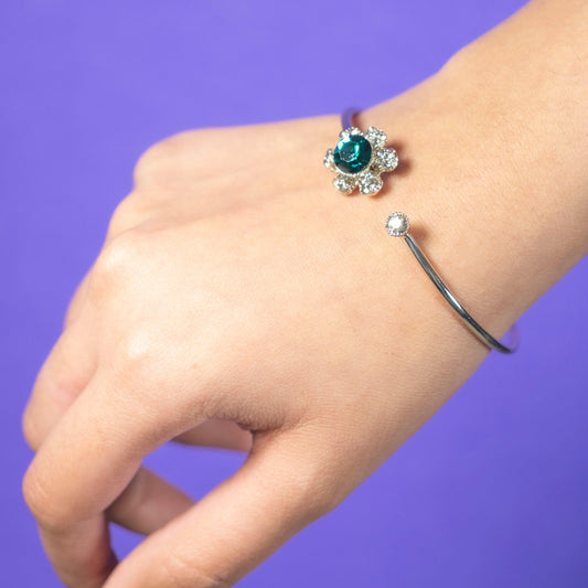Cocktail Party Cuff Bracelet - Green