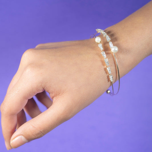 Double Layer Crystal Bracelet - Gold