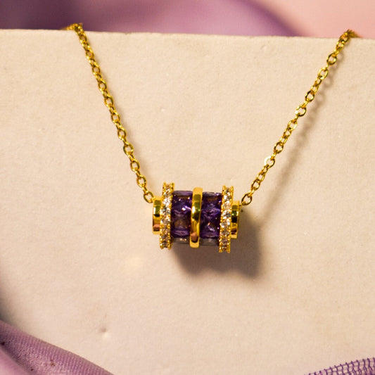Spark Zircon Cubic Necklace Salty
