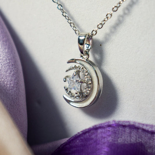 Moon Child Silver Necklace Salty