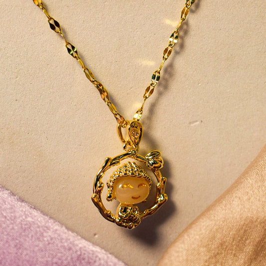 Gemfire Luster Golden Necklace Salty