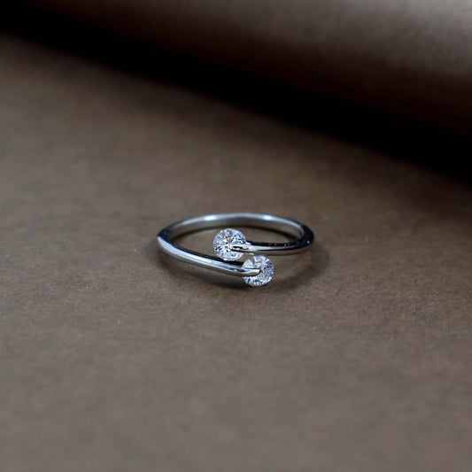 Circle promise silver ring