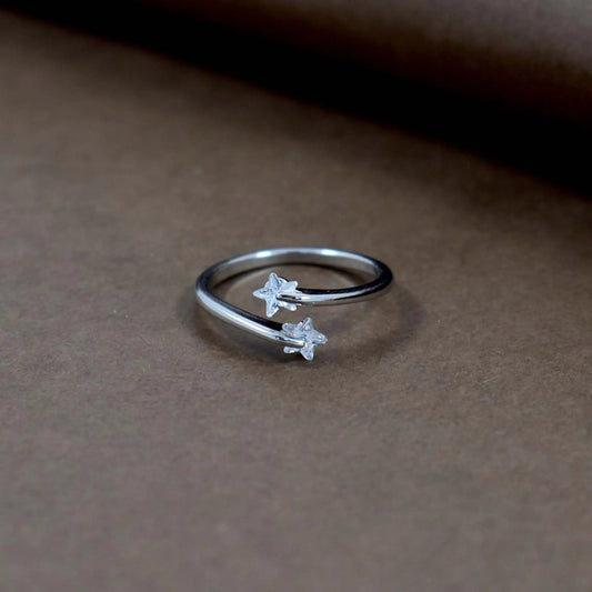 Sparkle promise silver ring