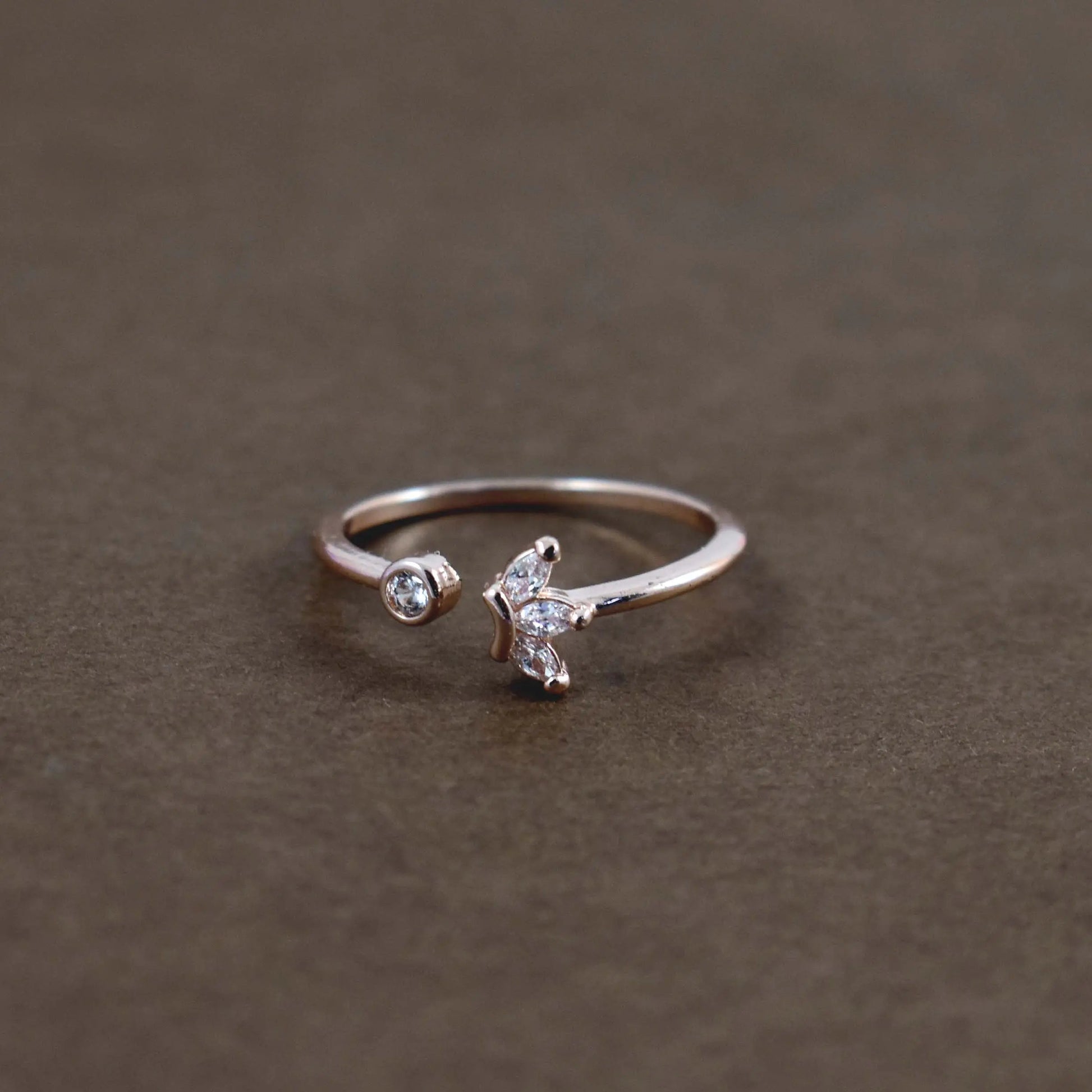 Euphoric crown rose-gold ring