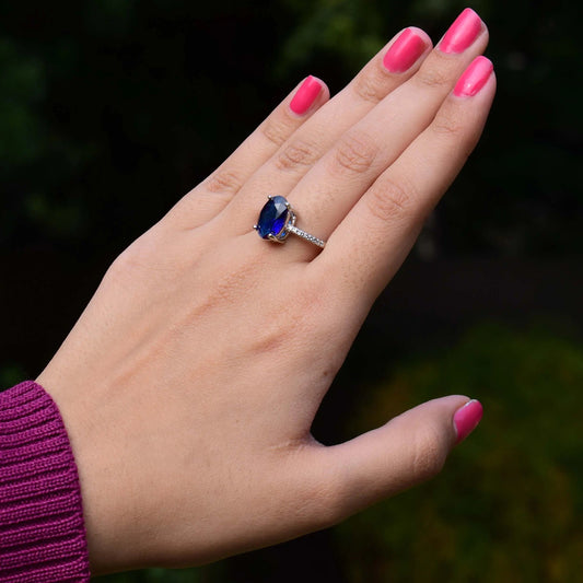 Blue Sapphire Gemstone Ring