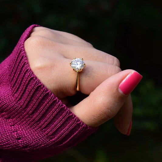 Asscher Gold Ring