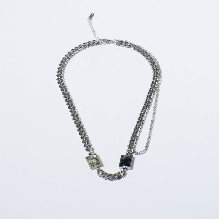 Dainty Black Stone Chain Salty Alpha