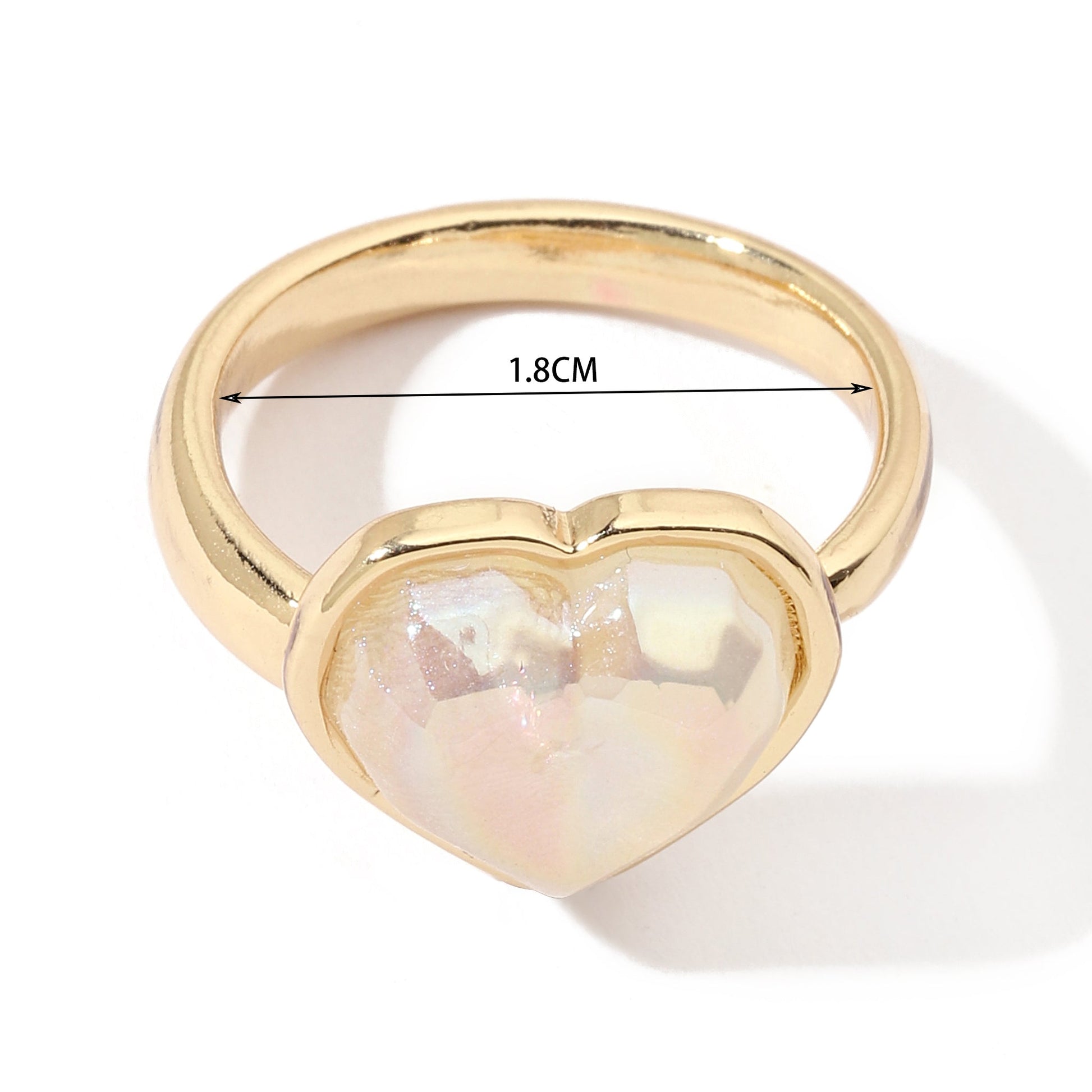 Dainty Heart Gold Ring | Salty