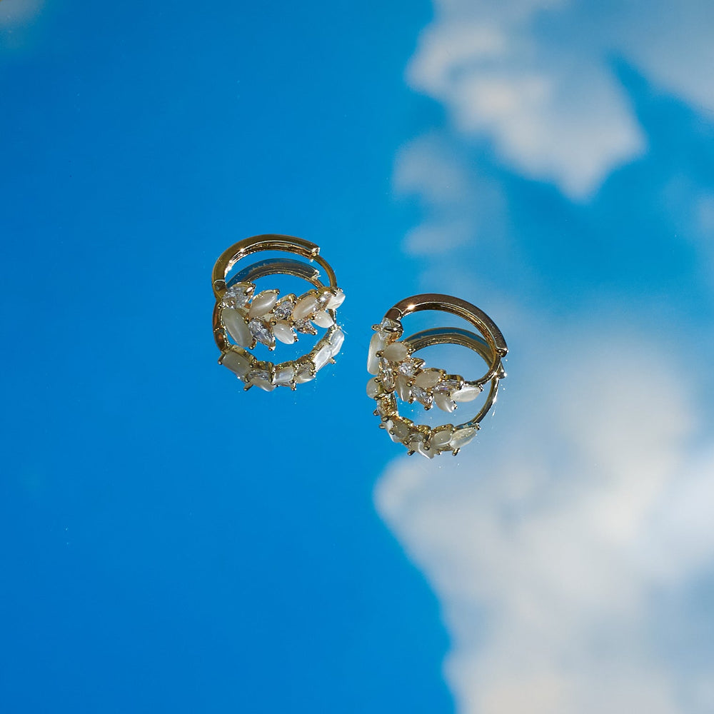 Dazzling Dewdrops Hoop Earrings Salty