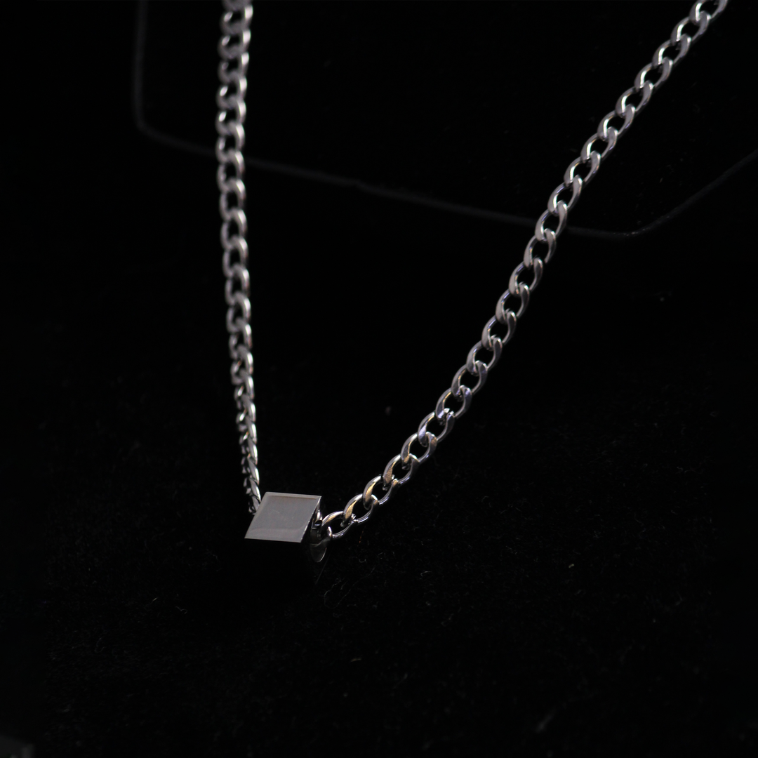 Demeter Cubic Silver Metal Chain