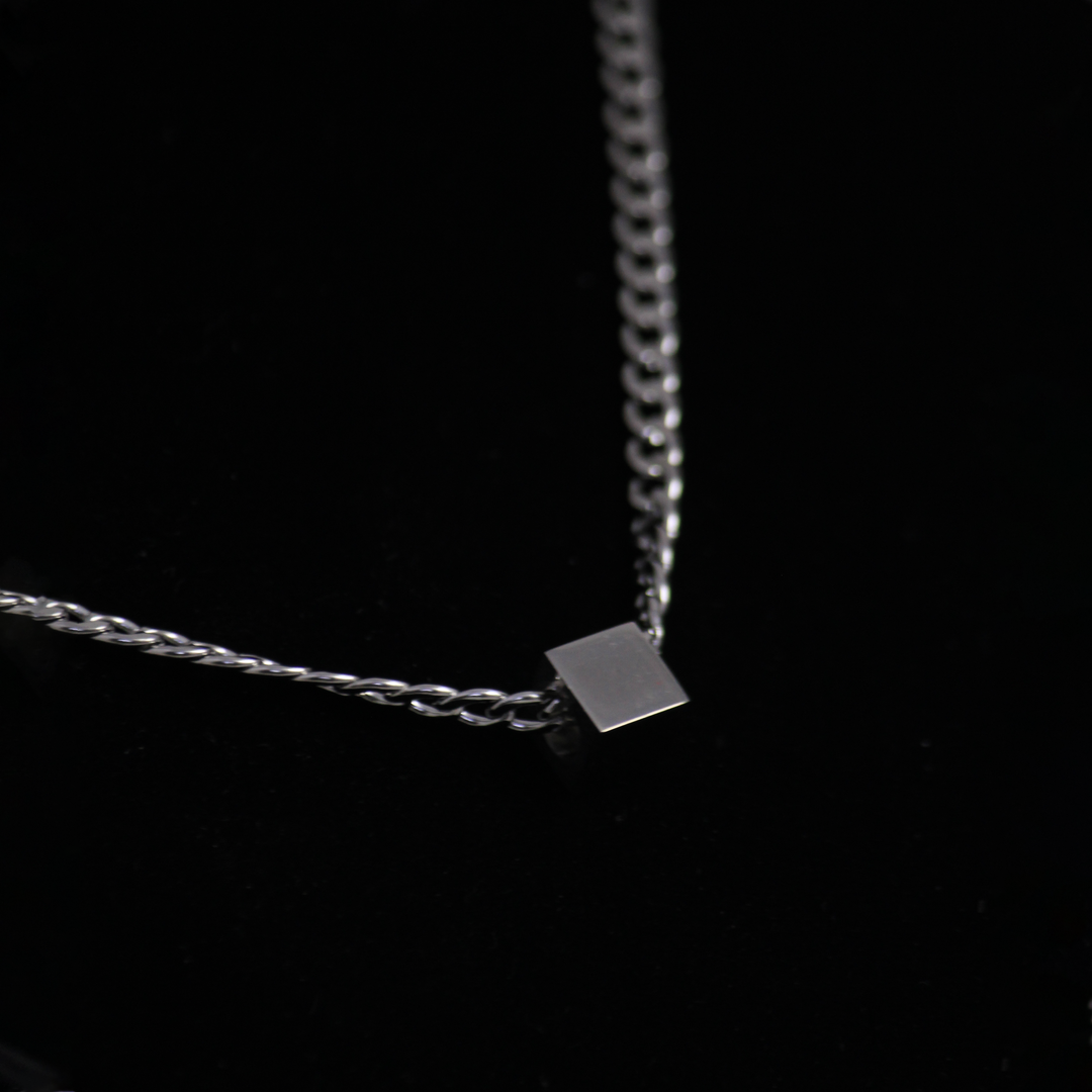 Demeter Cubic Silver Metal Chain