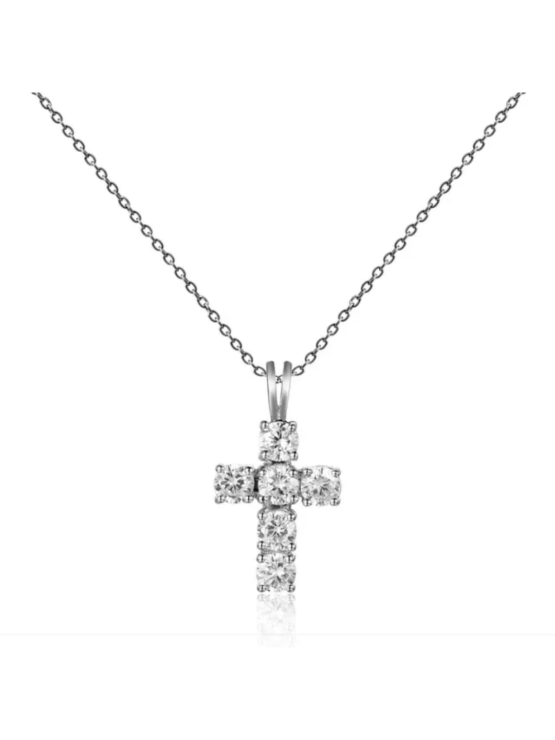 Diamond Filled Silver Cross Salty