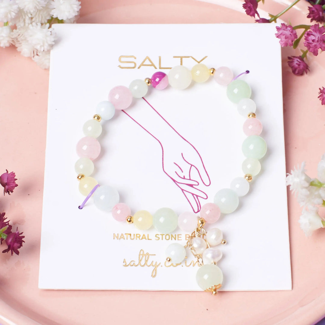 Dreamy Peach Natural Stone Band | Salty