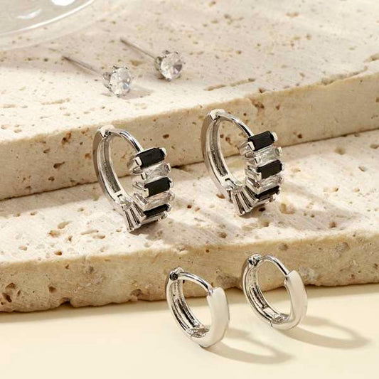 Set of 3 Silver Twilight Earrings