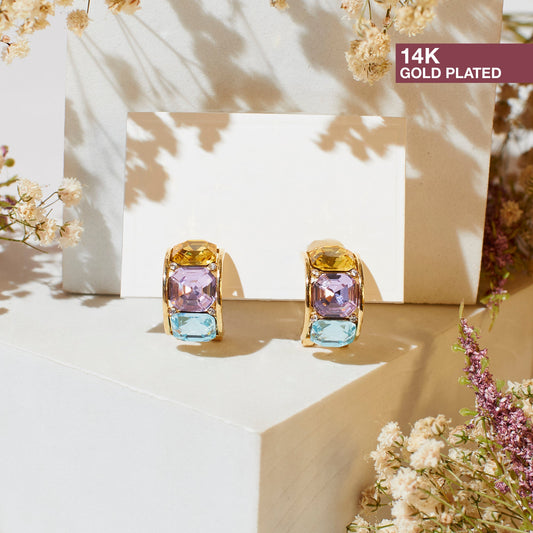 Chunky Crystal Earrings Salty