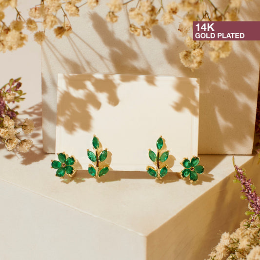 Viridian Crawler Emerald Earrings Salty