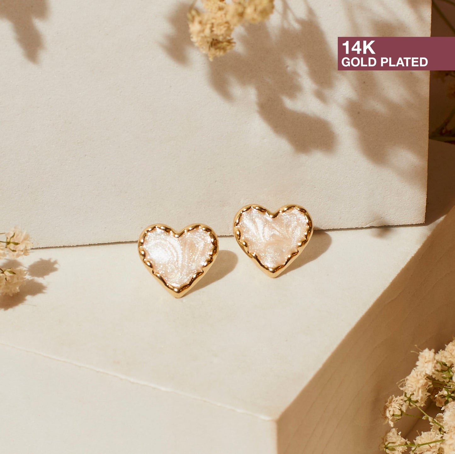 Cherished Heart Earrings Salty