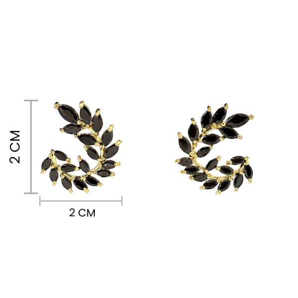 Caelia Black Gold Earring