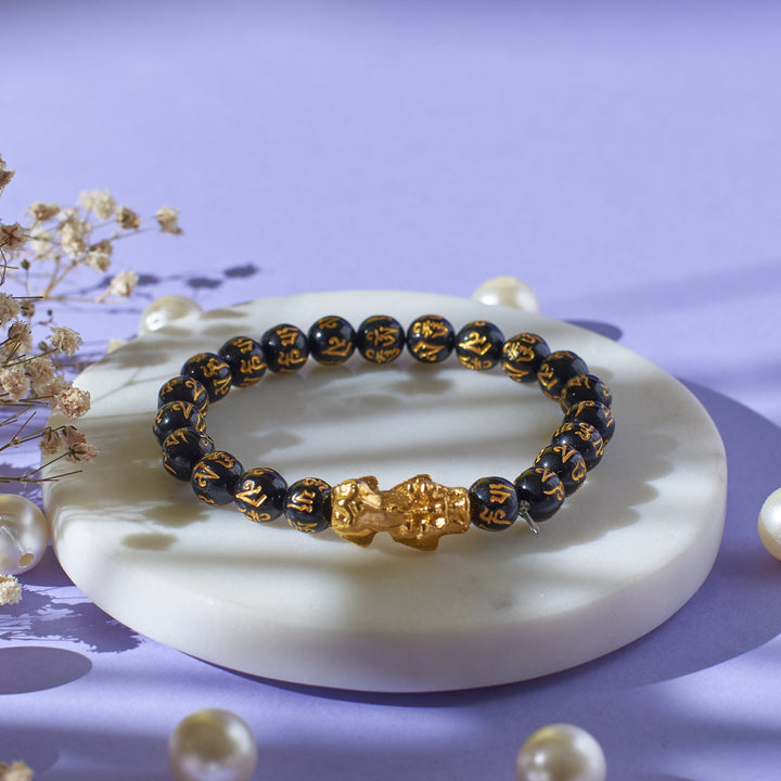 Elegant Onyx Beaded Bracelet Salty