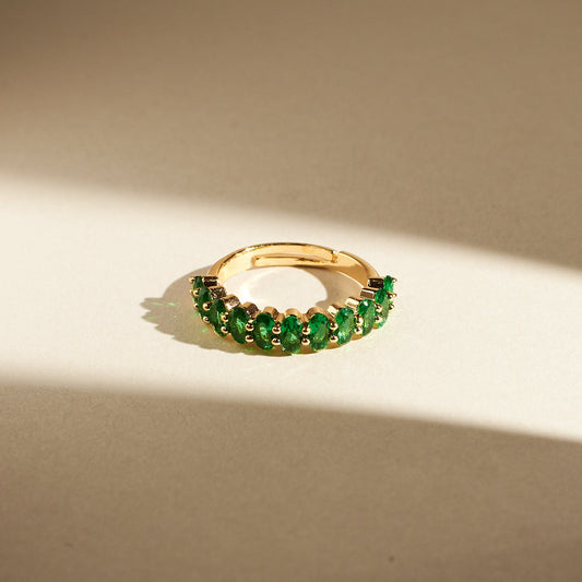 Emerald Twirls Ring Salty