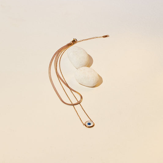 Envy Barrier Layered Necklace - Gold Salty