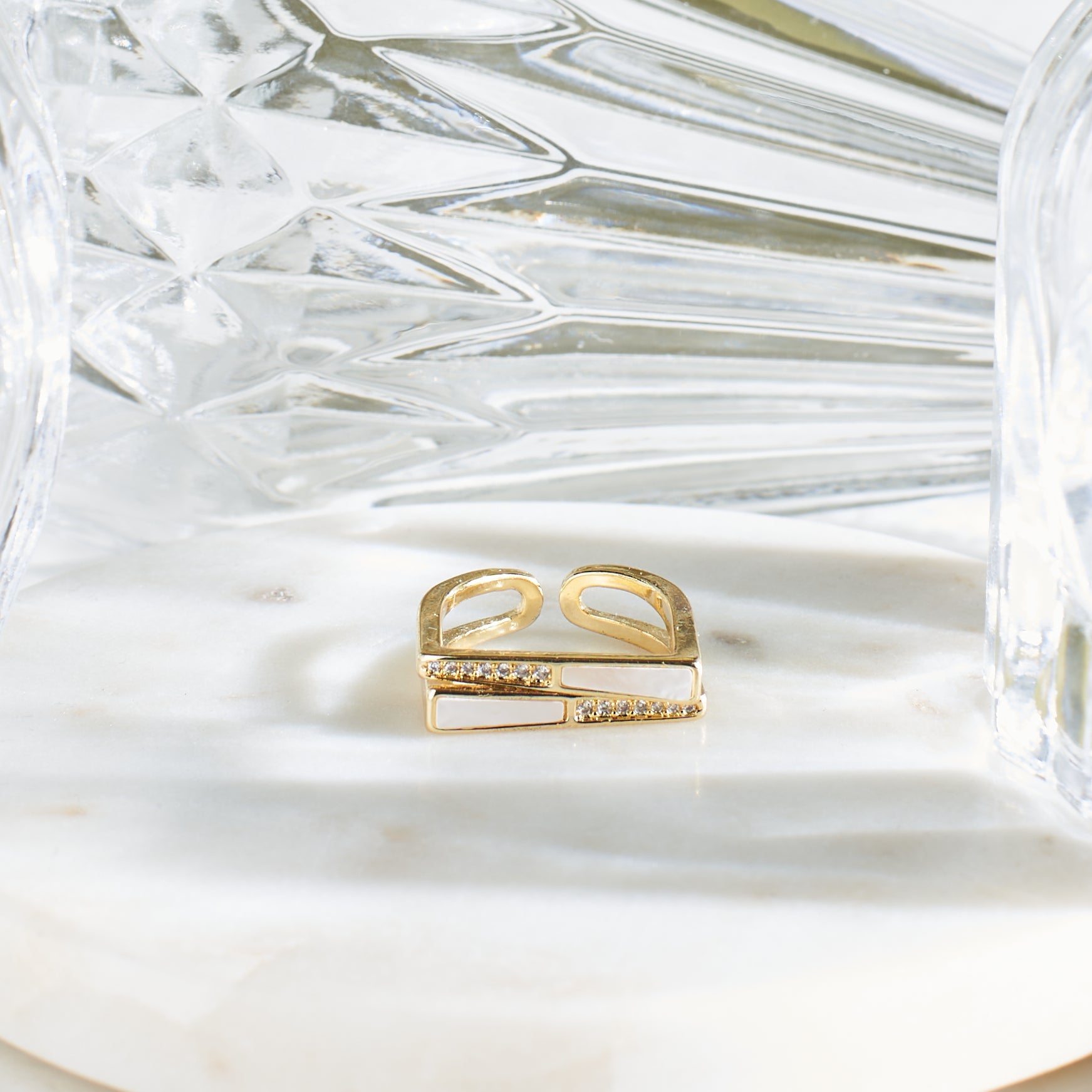 Evangeline Bold Golden Ring Salty