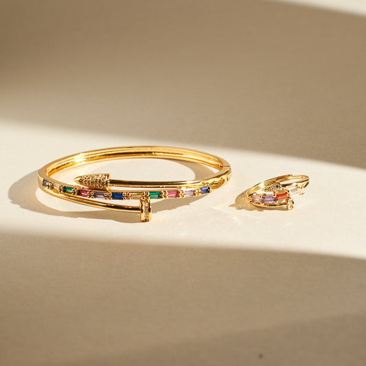 Exclusive Stones Bracelet and Ring Set Salty