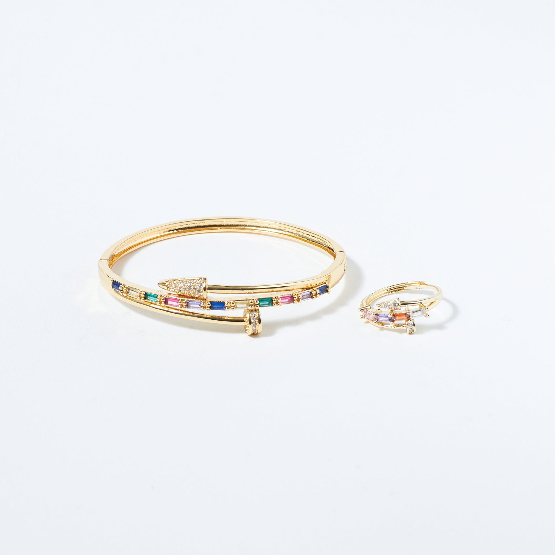 Exclusive Stones Bracelet and Ring Set Salty