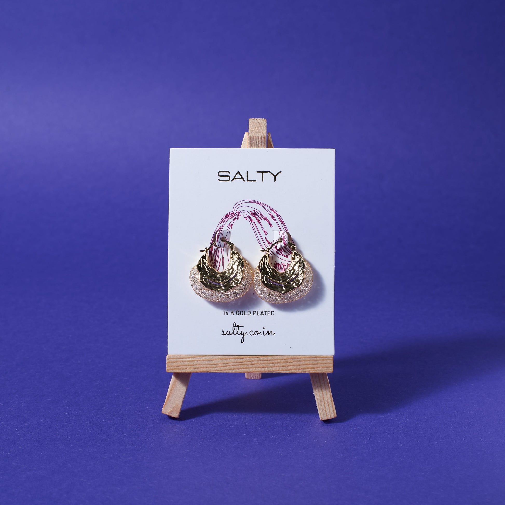 Flaxen Golden Hoops Salty