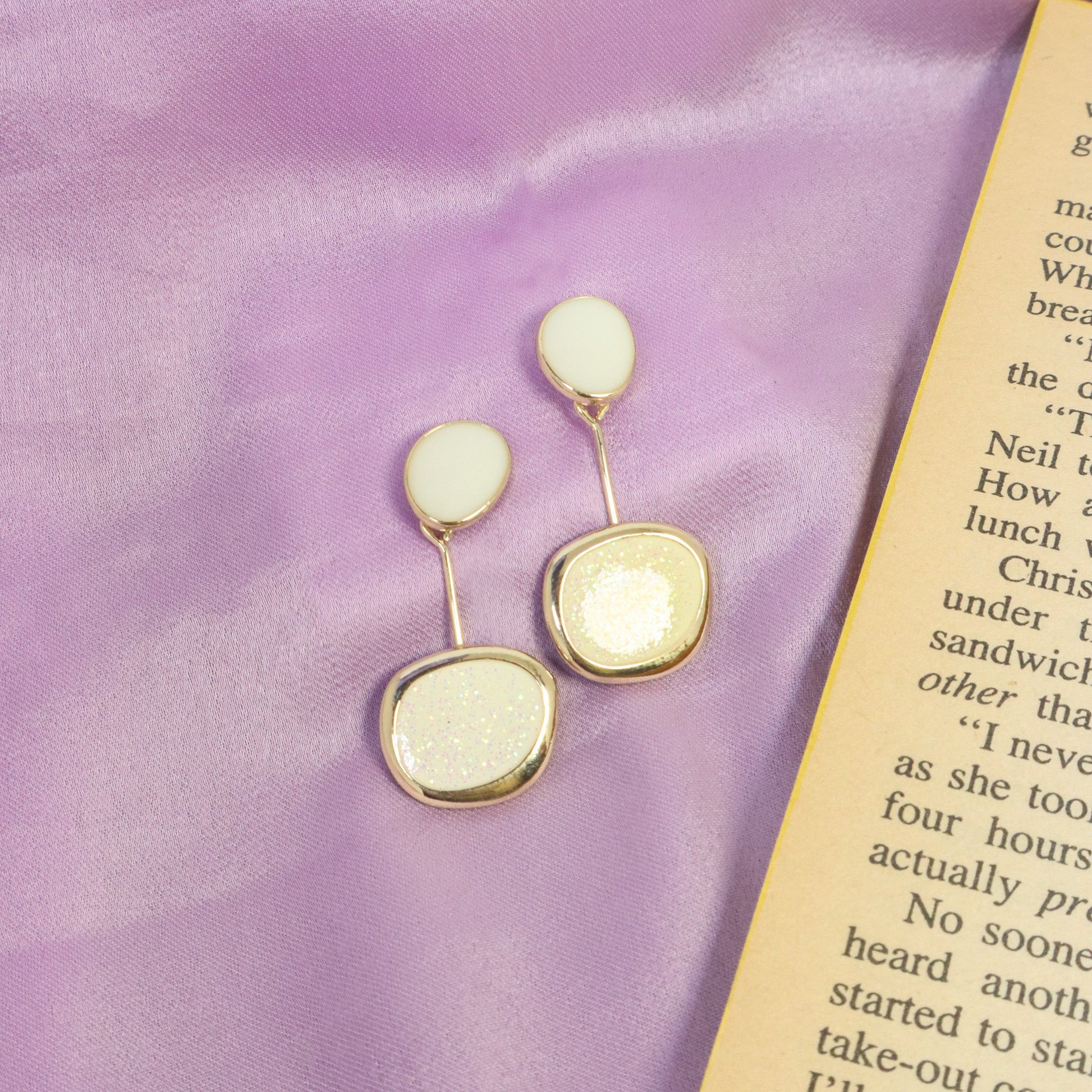 Formal White Tassel Earrings