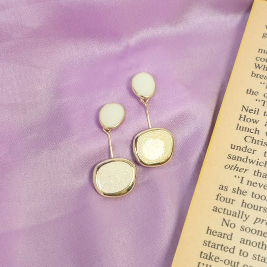 Formal White Tassel Earrings