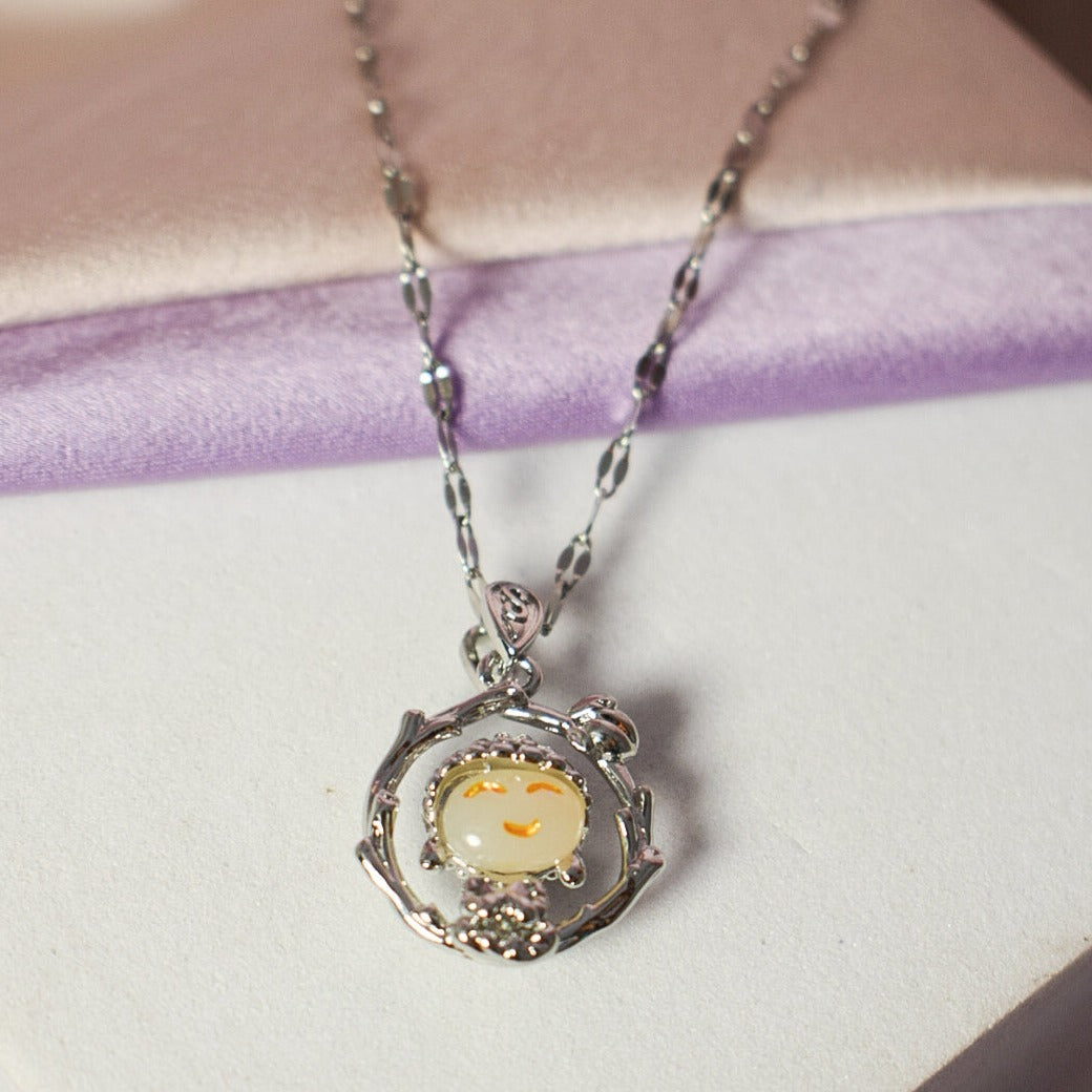 Gemfire Luster Silver Necklace Salty