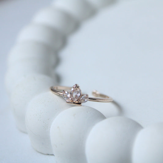 Glacier crown rose-gold ring Salty