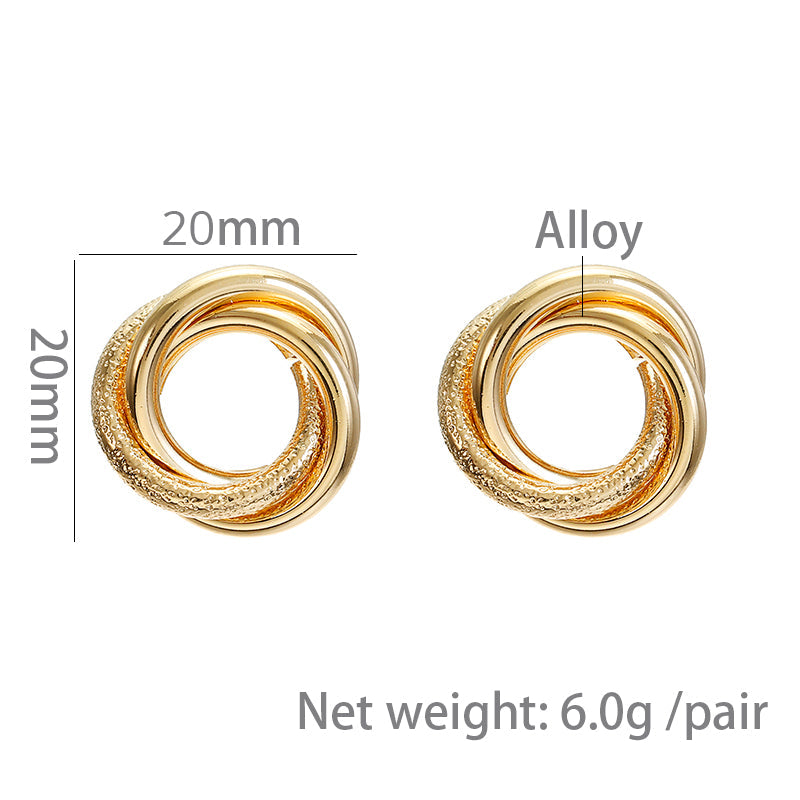 Golden Knotted Shimmer Earrings Salty