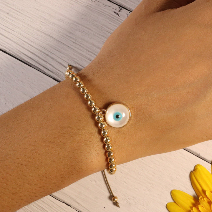 Golden Retro Evil Eye Bracelet Salty