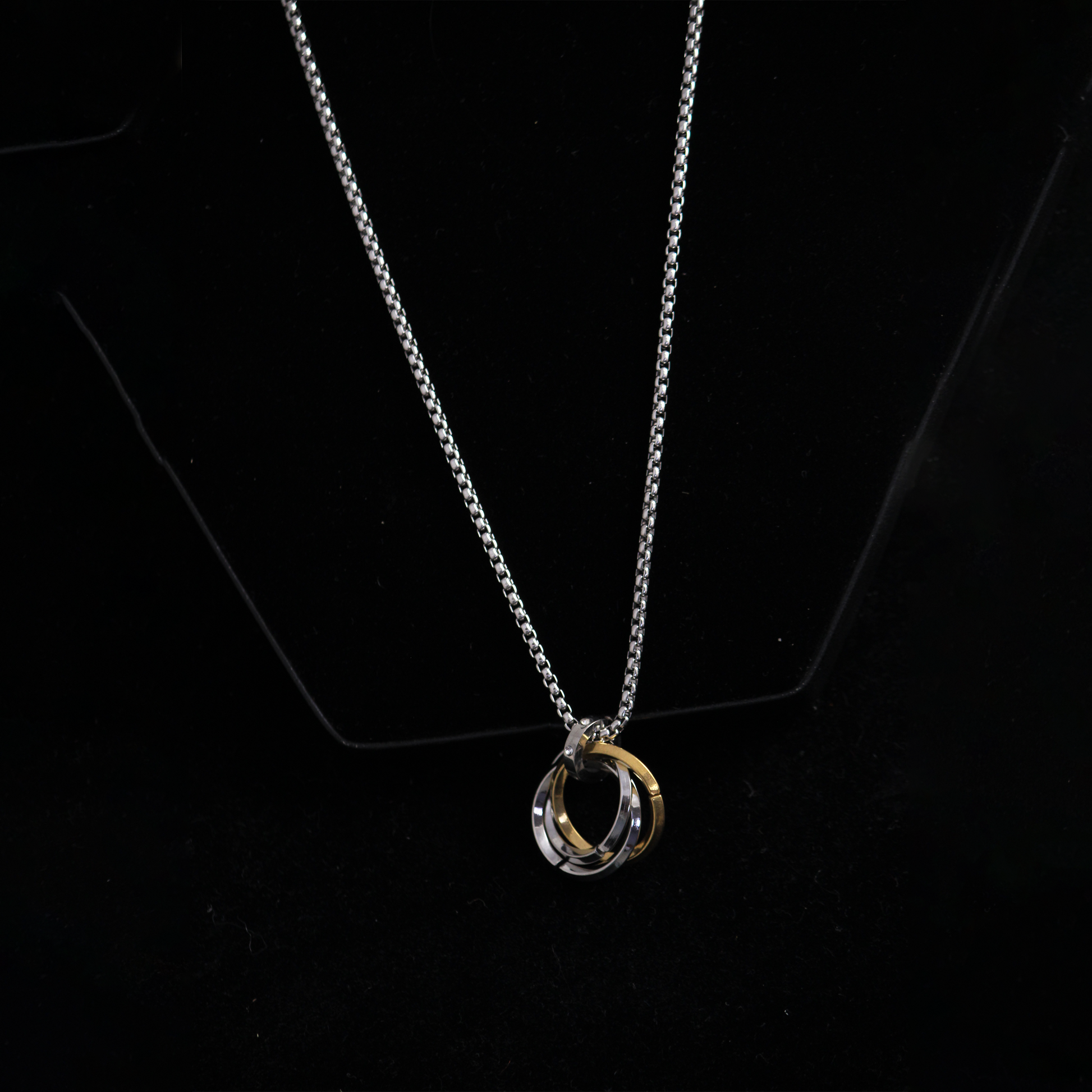 Greca Multi Ring Silver Chain