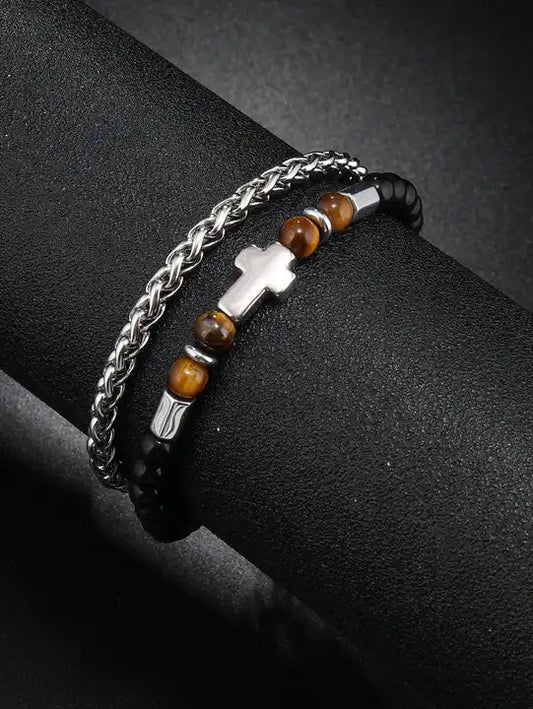 Bold Brown Beads Bracelet | Salty