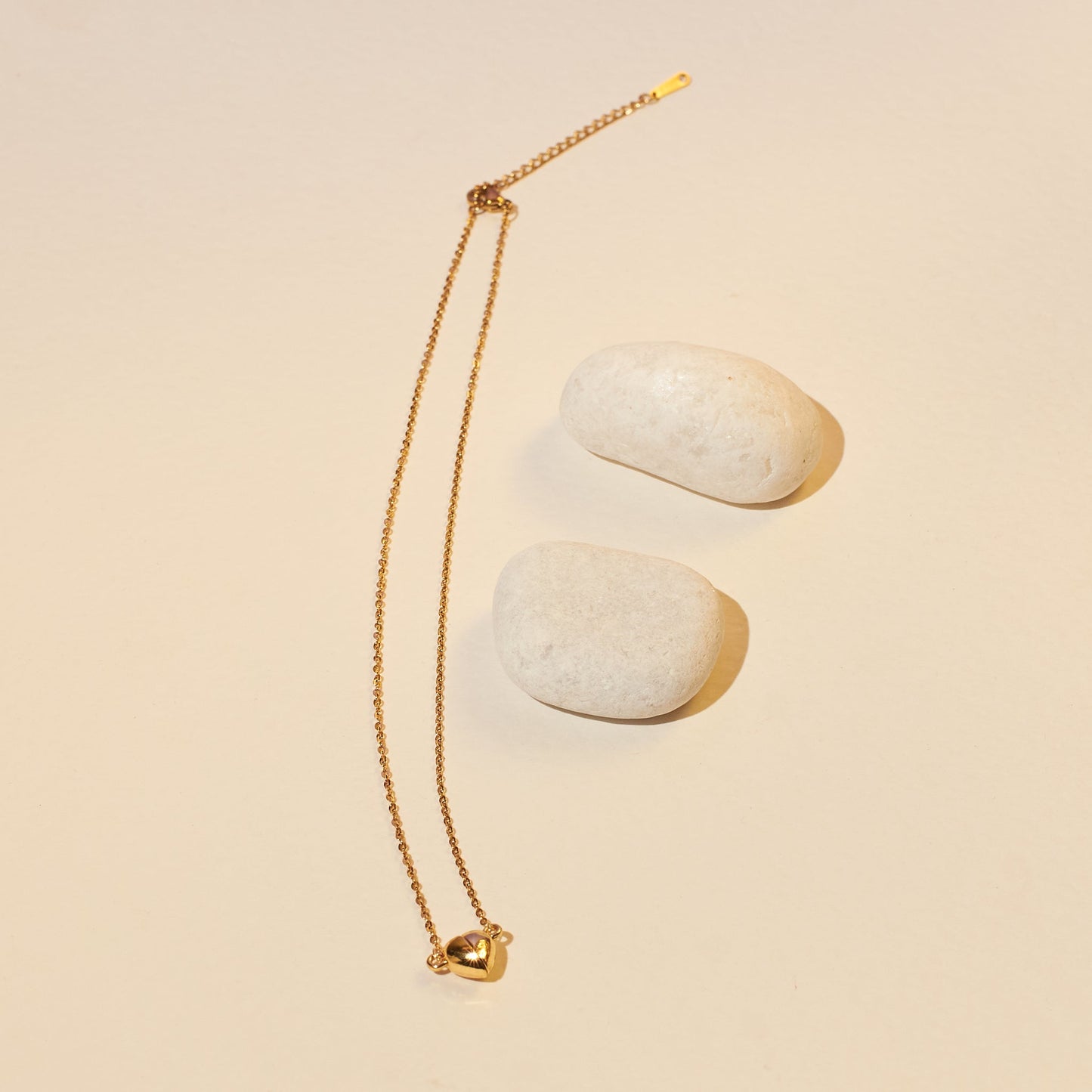 His and Hers Magnetic Heart Necklaces (Set of 2 Silver and Gold) Salty