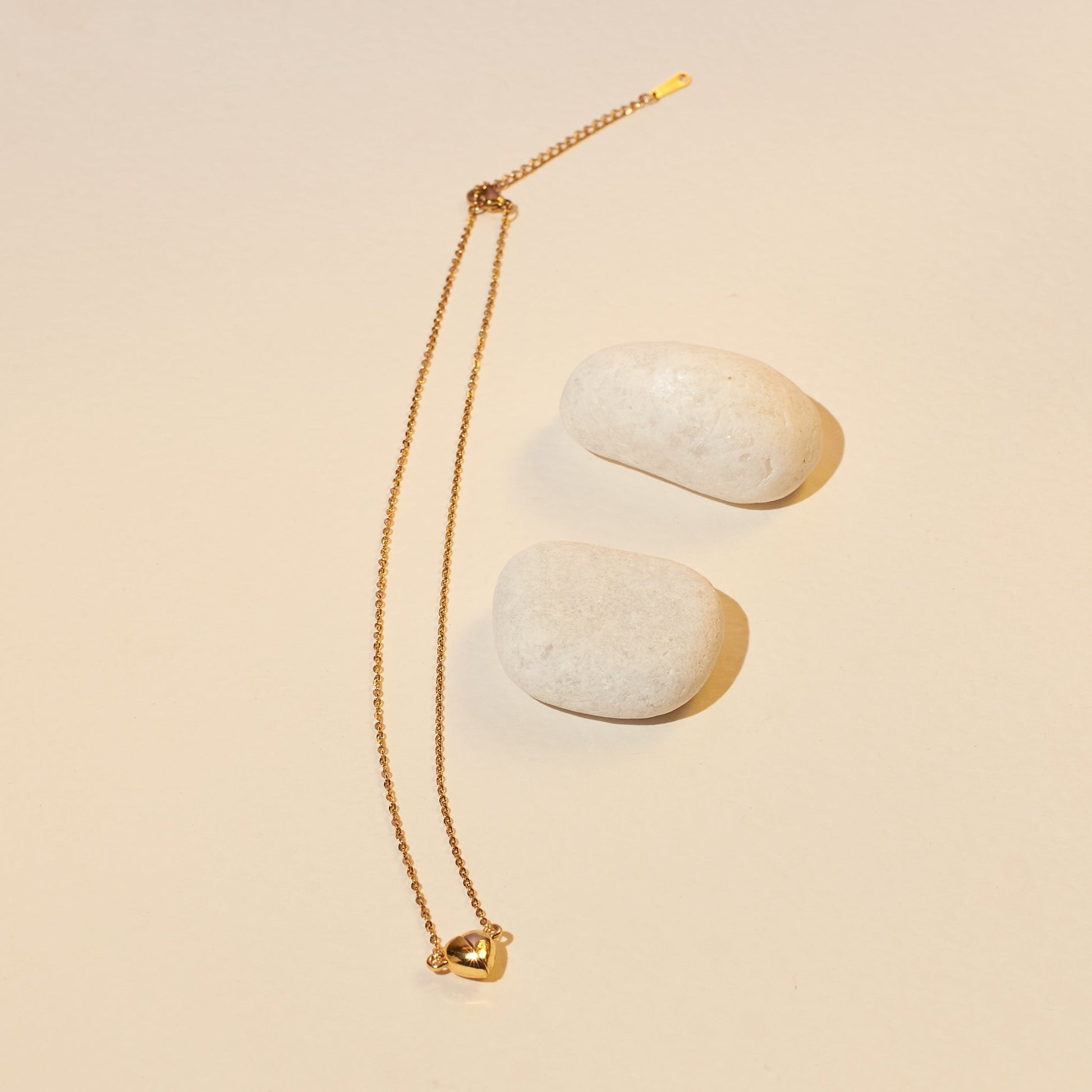 His and Hers Magnetic Heart Necklaces (Set of 2 Silver and Gold) Salty