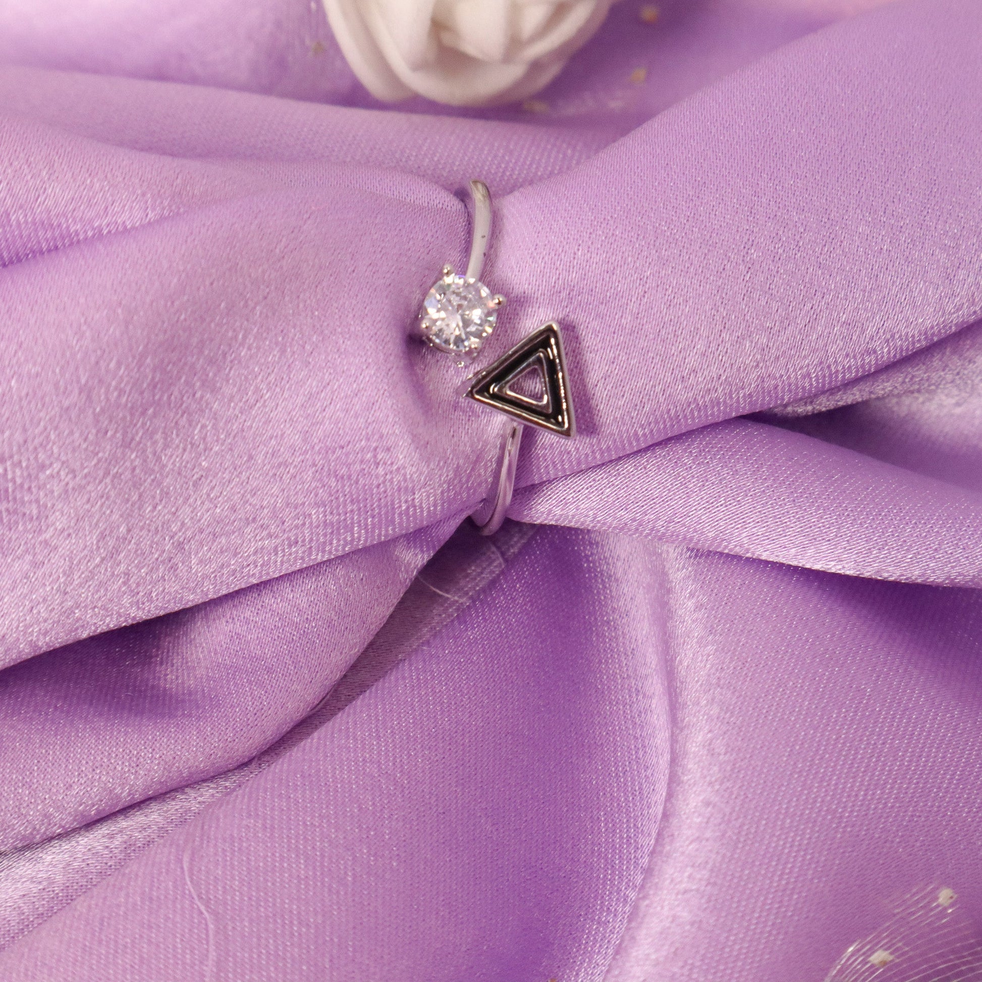 Hallow Tri Silver Ring