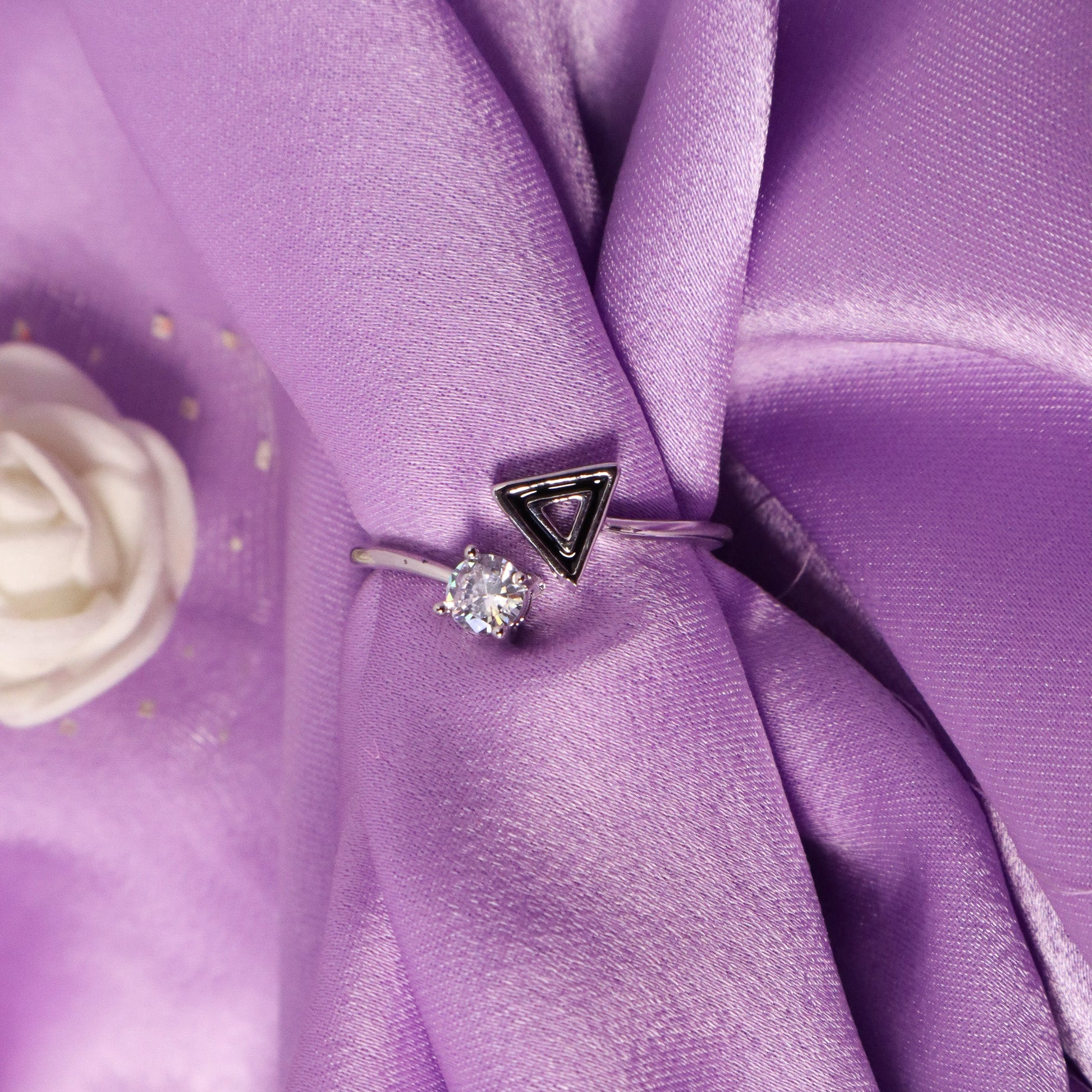 Hallow Tri Silver Ring