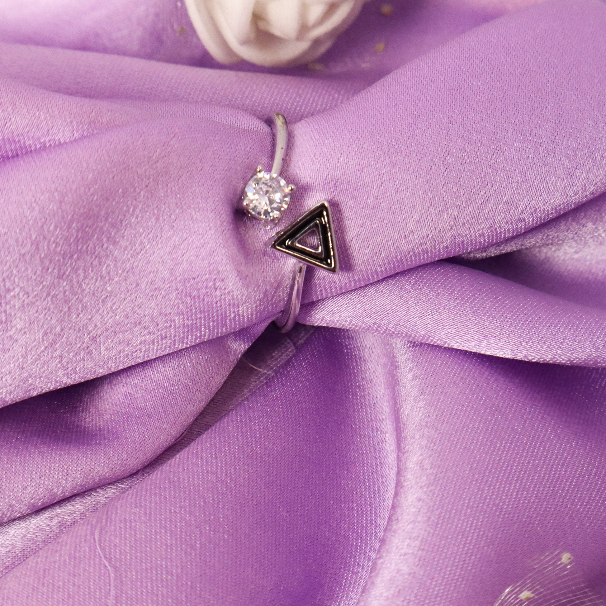 Hallow Tri Silver Ring