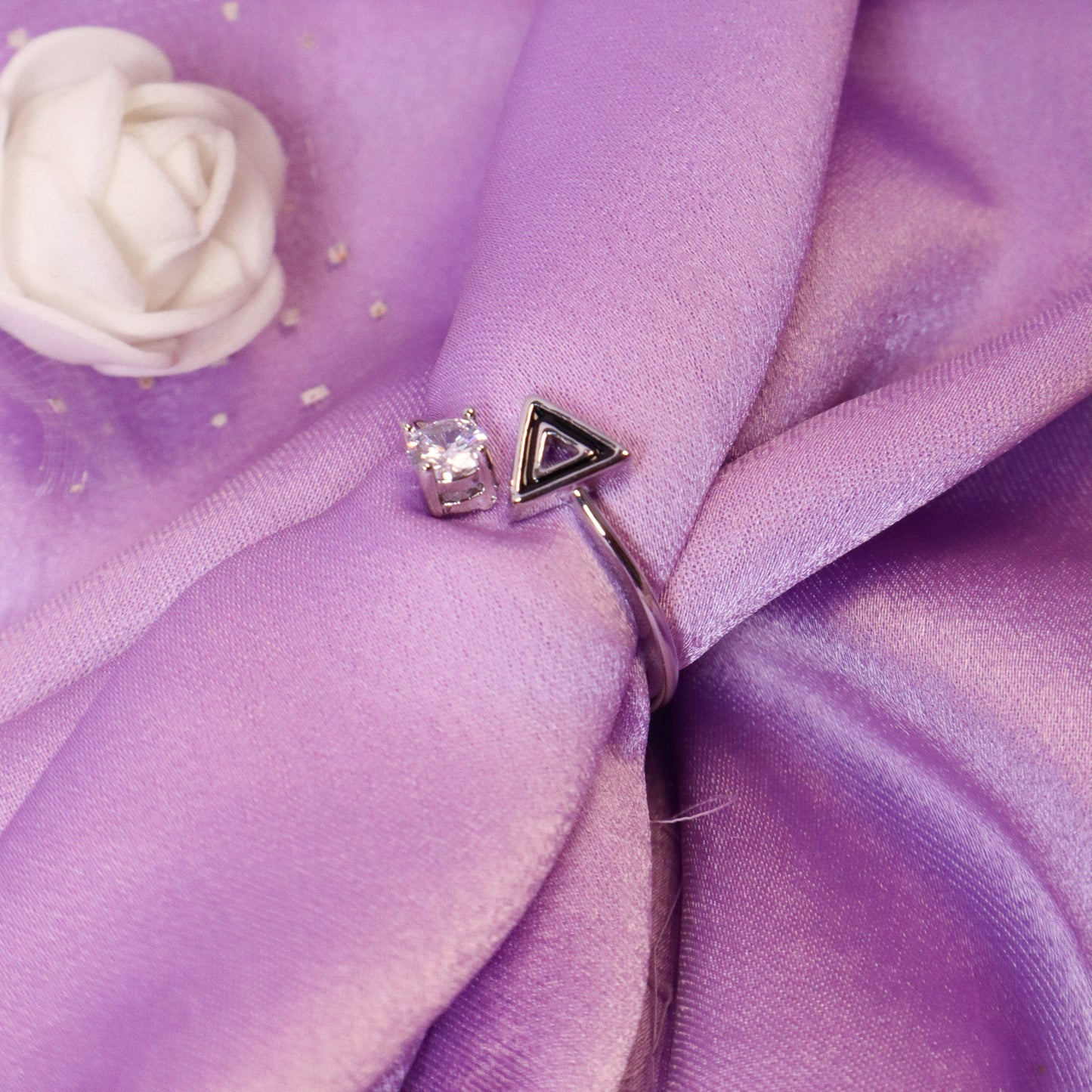 Hallow Tri Silver Ring