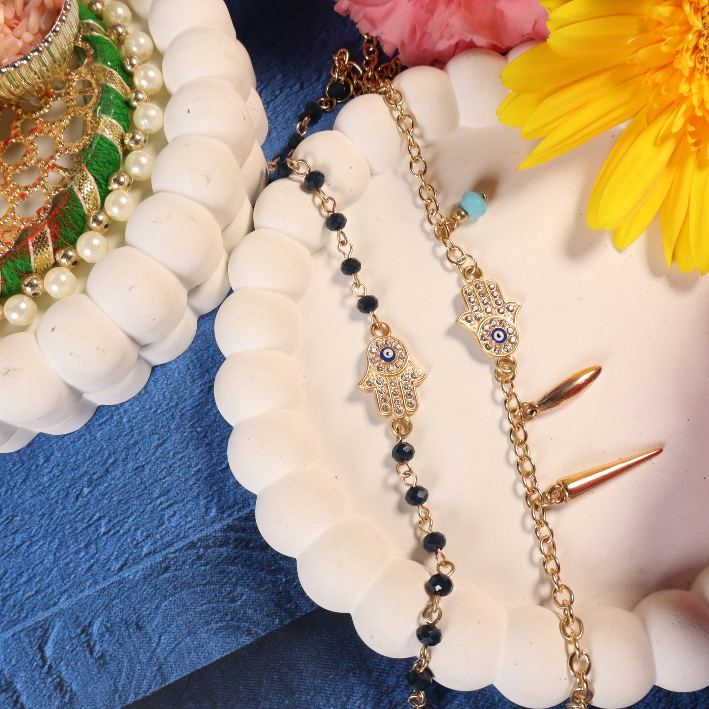 Hamsa Evil Eye Rakhi For Bhaiya And Bhabhi Salty